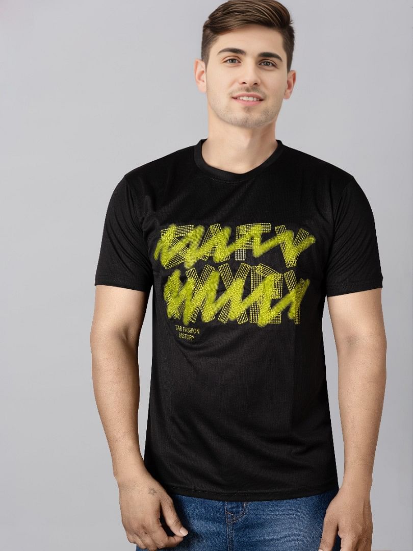 Authenzaa Round Neck T-Shirt GKRNT011 Black 
