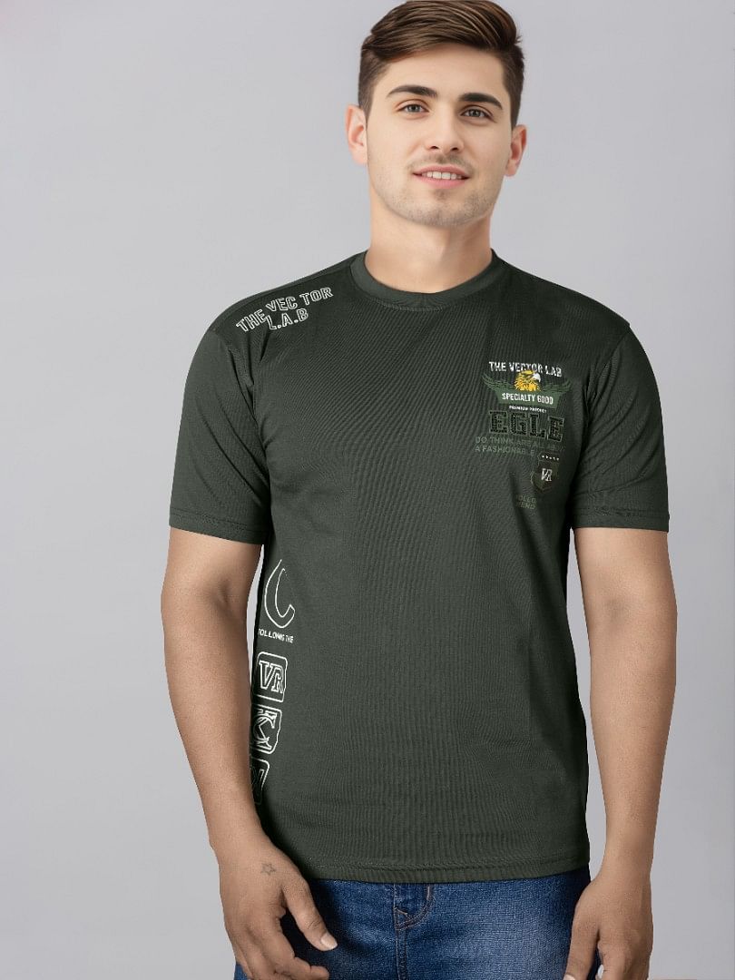 Authenzaa Round Neck T-Shirt GKRNT013 Olive 