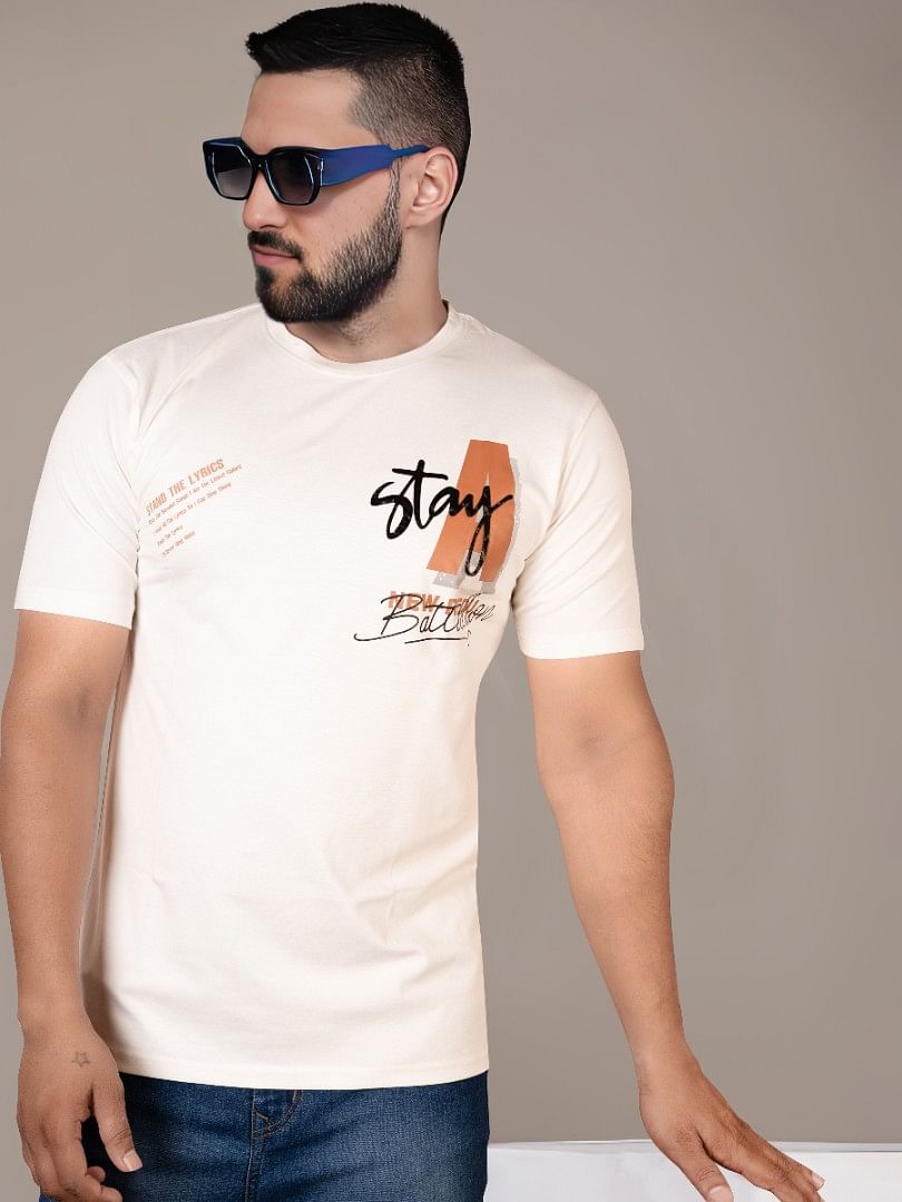 Authenzaa Round Neck T-Shirt GKRNT004 White 