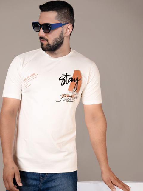Authenzaa Round Neck T-Shirt GKRNT004 White 