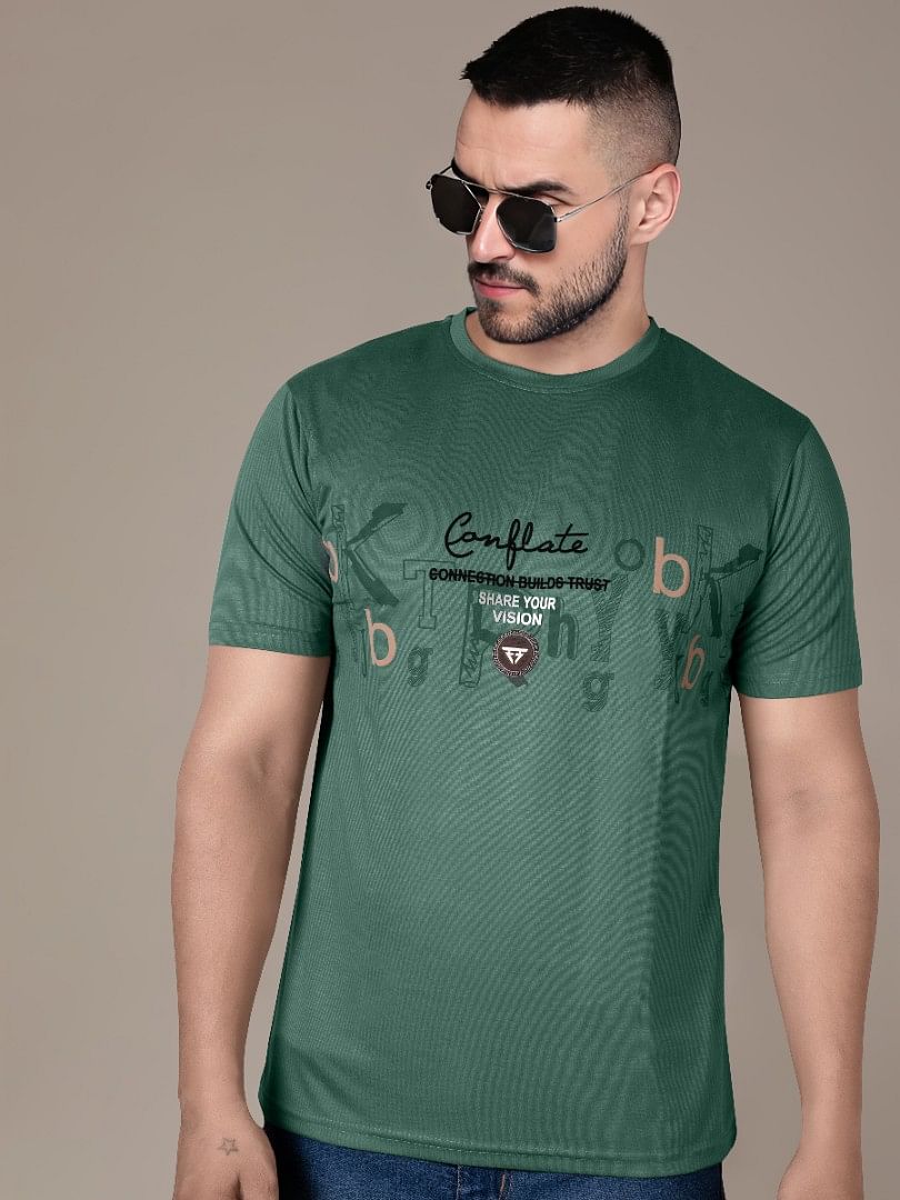Authenzaa Round Neck T-Shirt GKRNT006 Green 