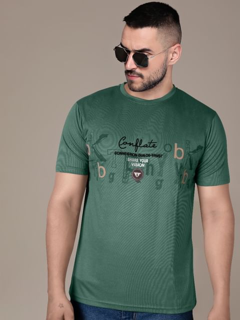 Authenzaa Round Neck T-Shirt GKRNT006 Green 