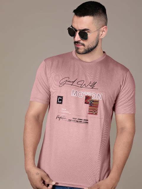 Authenzaa Round Neck T-Shirt GKRNT005 Respberry 