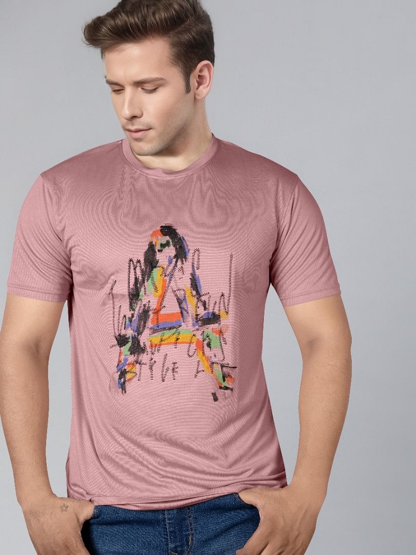 Authenzaa Round Neck T-Shirt GKRNT009 Respberry 