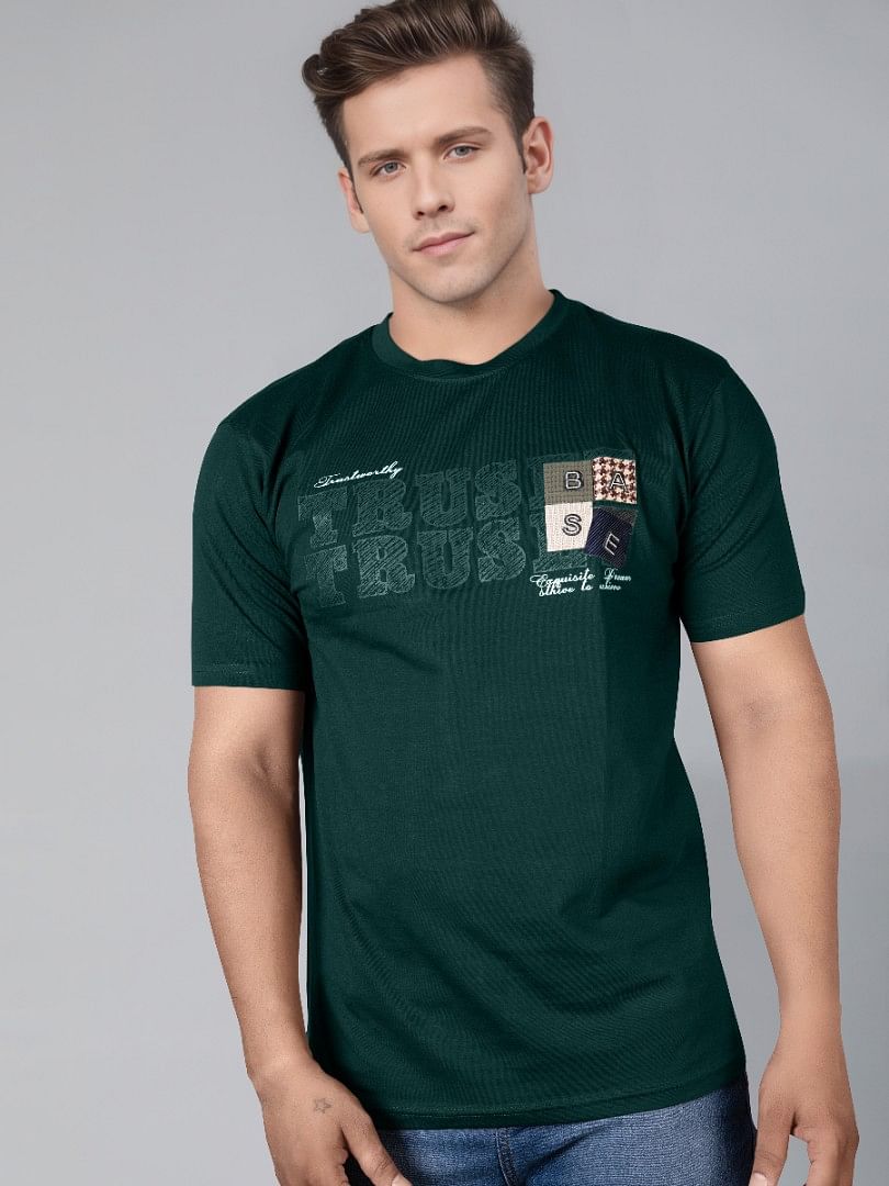 Authenzaa Round Neck T-Shirt GKRNT016 Dark Green 