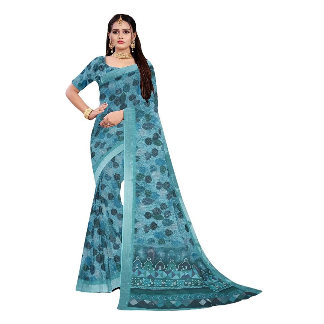 Authenzaa Women Saree ASWS069 Rama 