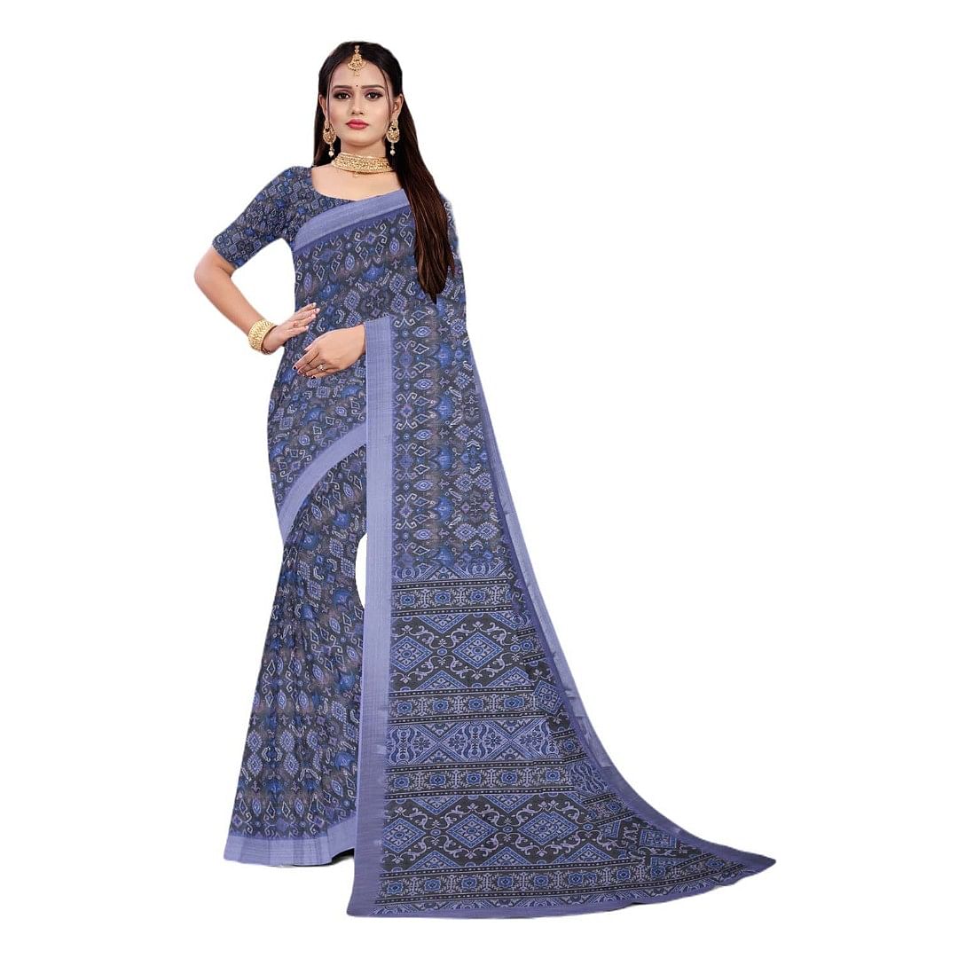 Authenzaa Women Saree ASWS070 Rama 