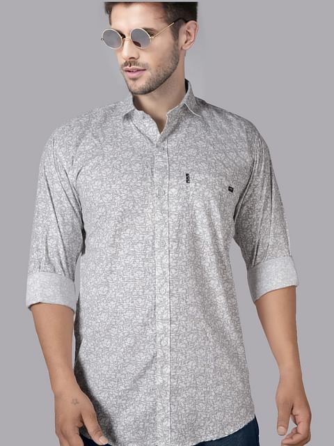 Authenzaa Men Casual Shirt SFCS101 Printed Green 