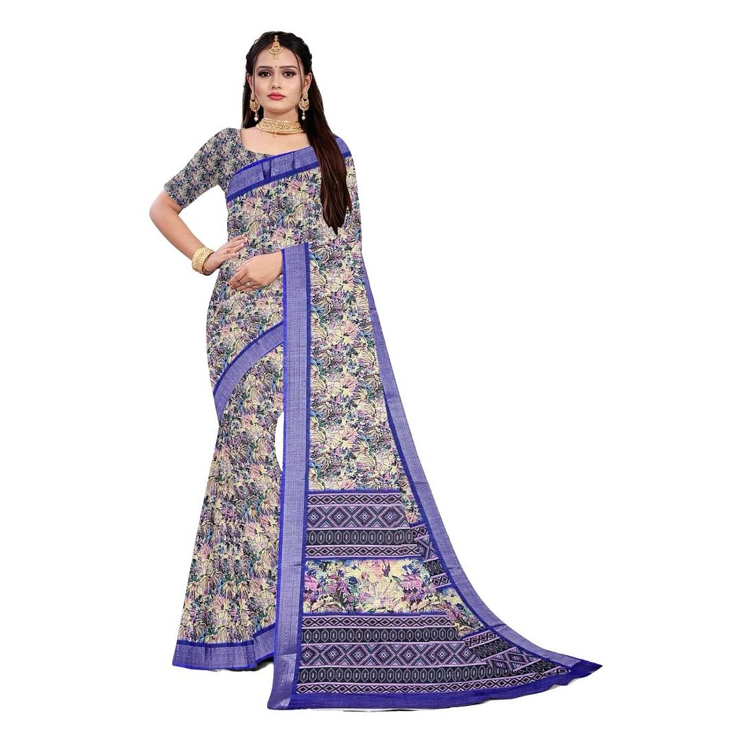 Authenzaa Women Saree ASWS082 Violet 