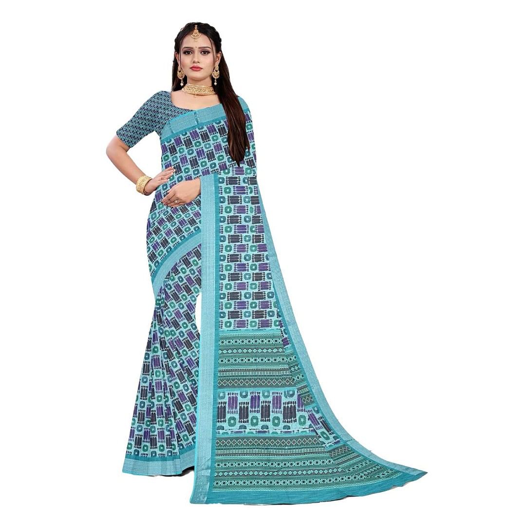 Authenzaa Women Saree ASWS085 Rama 