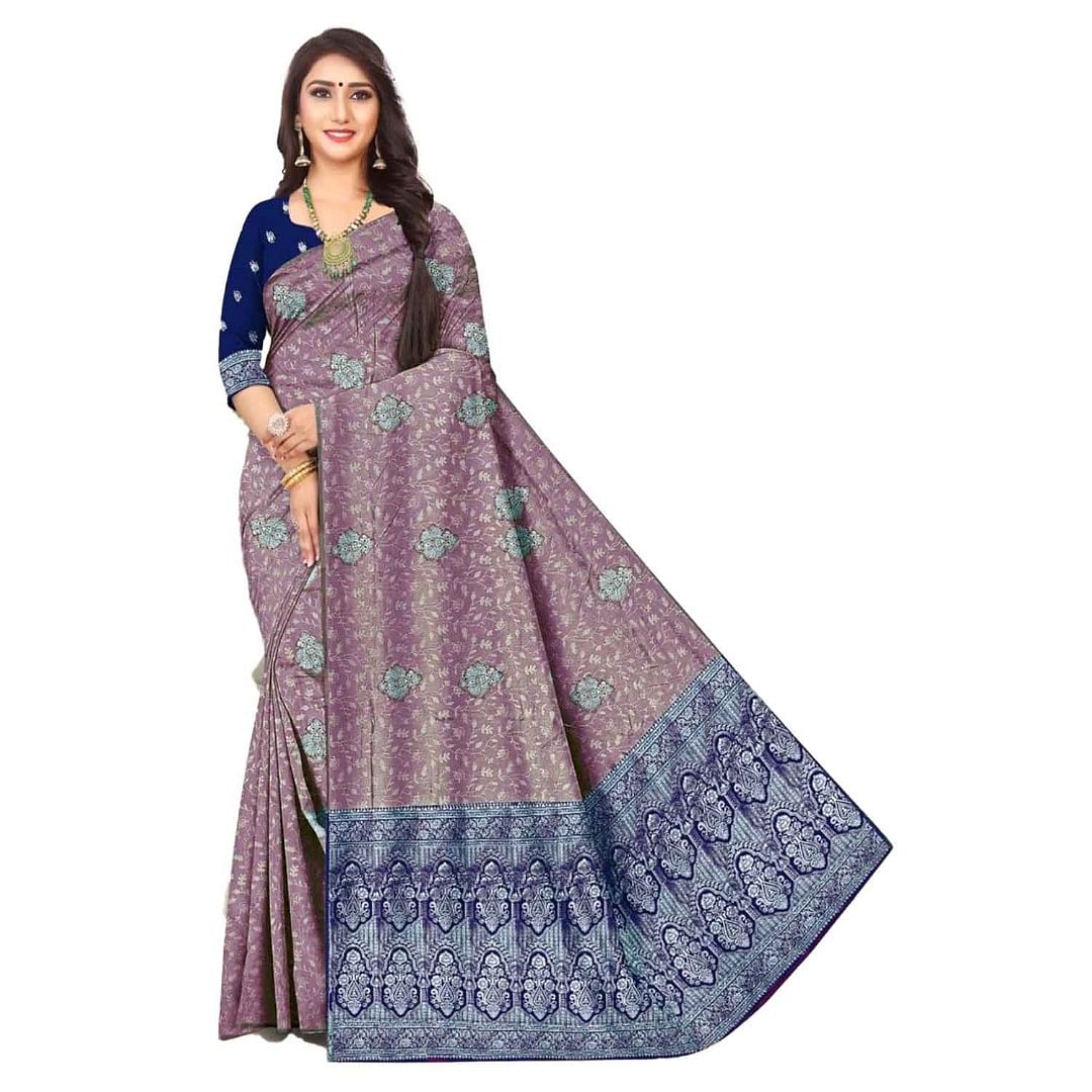 Authenzaa Women Saree ASWS058  Pink 