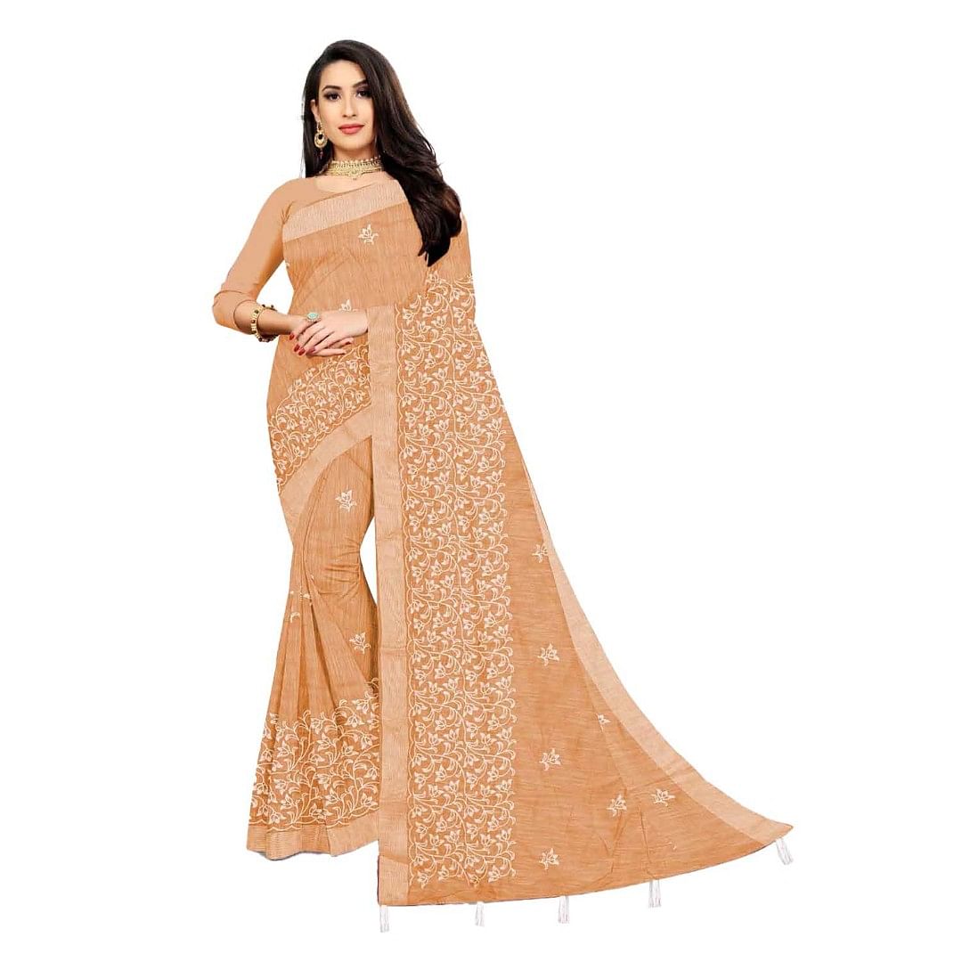 Authenzaa Women Saree ASWS080 Musturd 