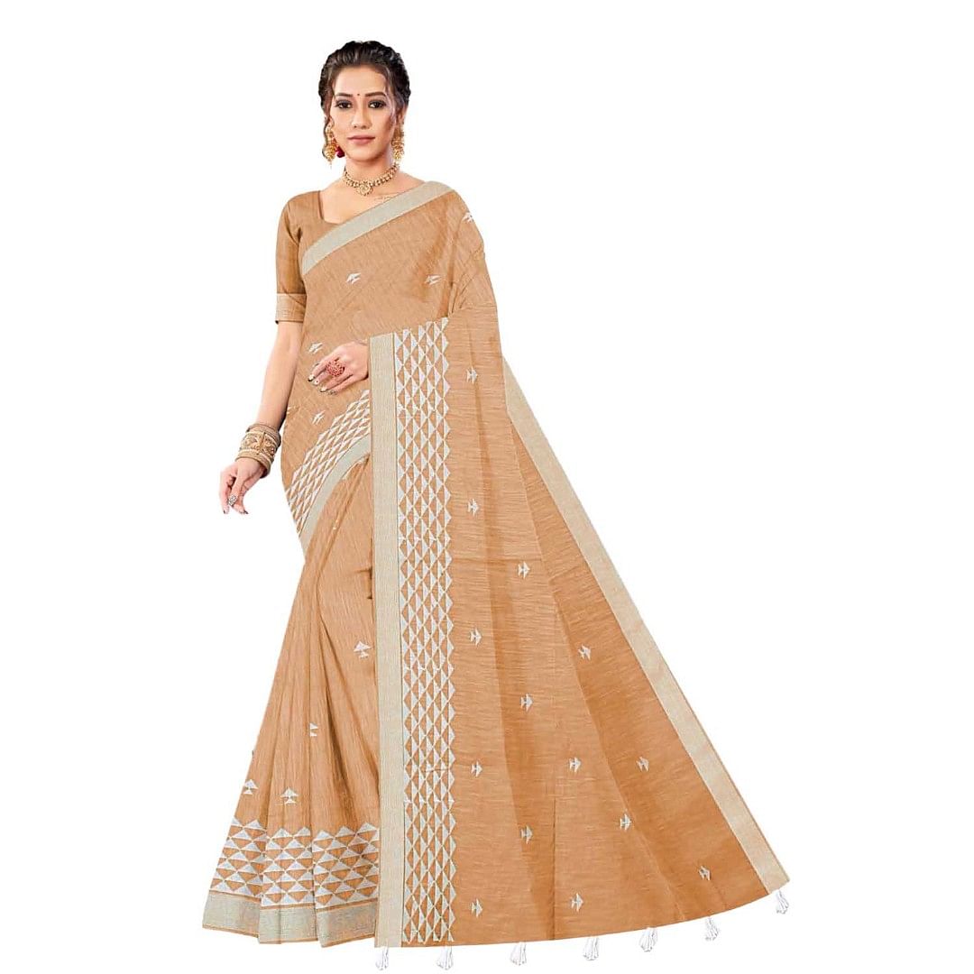 Authenzaa Women Saree ASWS079 Musturd 