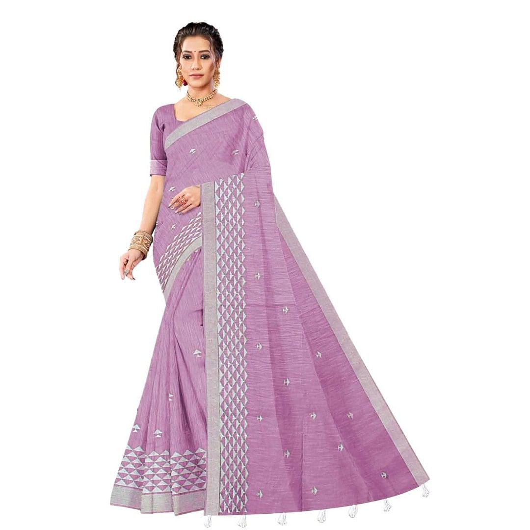 Authenzaa Women Saree ASWS079 Pink 