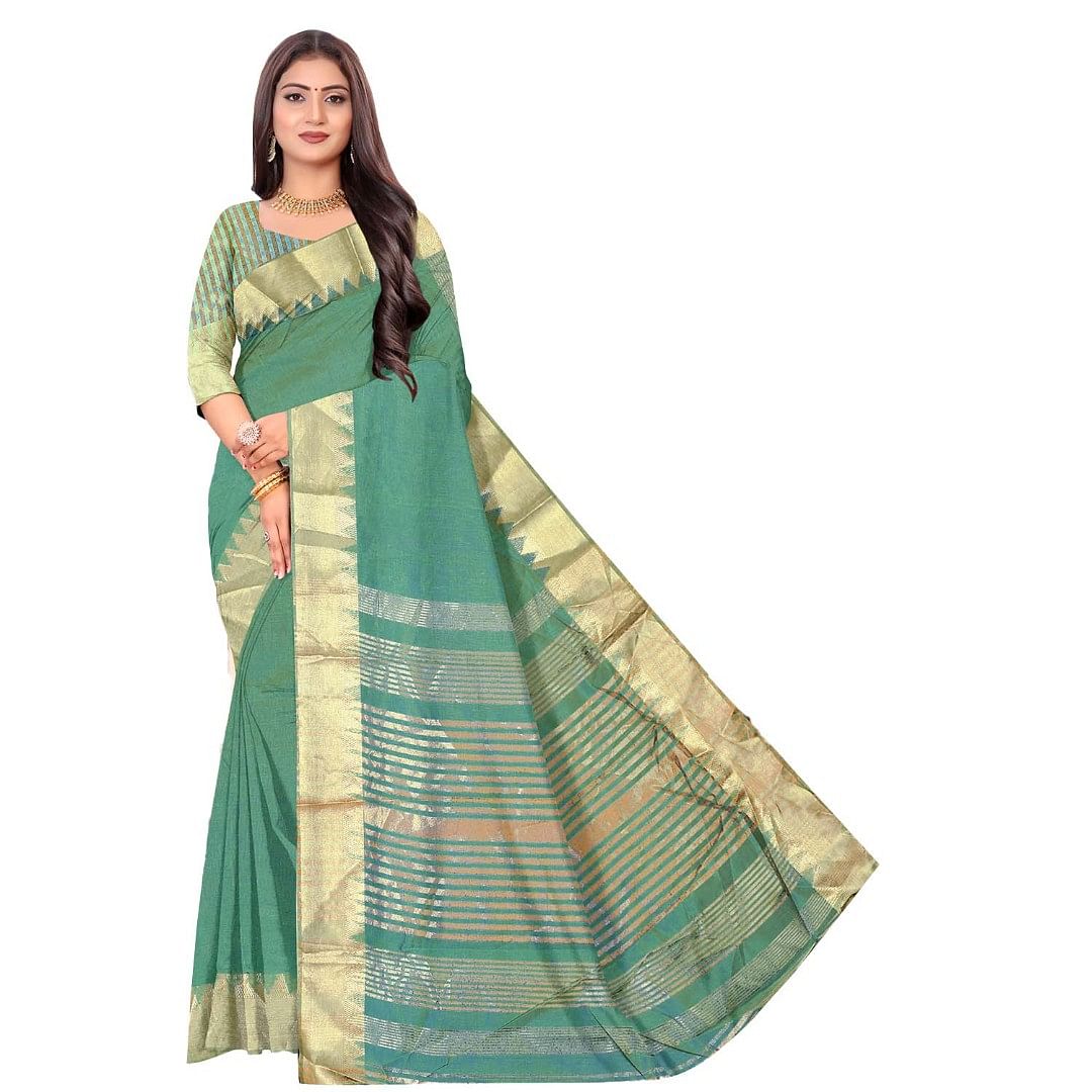 Authenzaa Women Saree ASWS073 Rama 