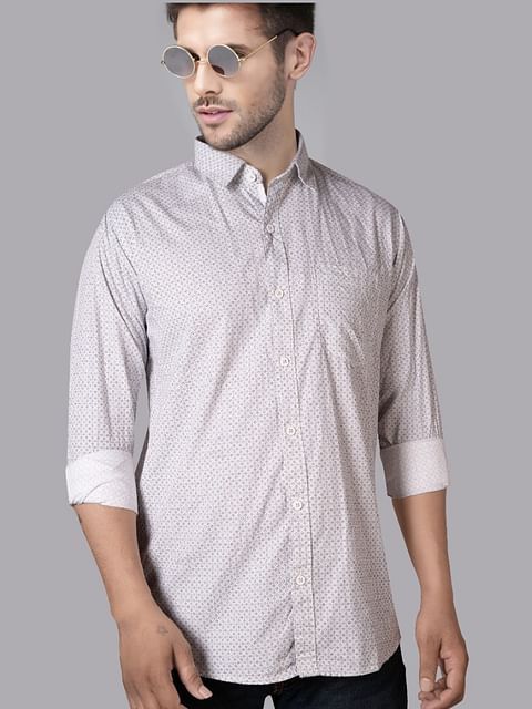 Authenzaa Men Casual Shirt SFCS140 Grey 