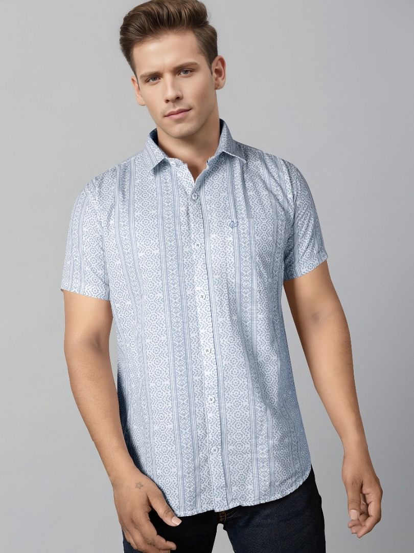 Authenzaa Men Casual Shirt SFCS137 Printed Sky 