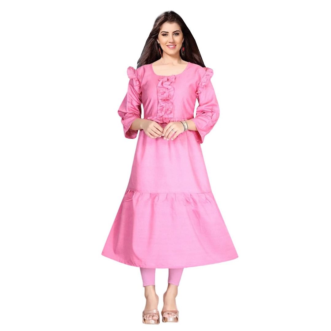 Authenzaa Women Kurti SMCKT102 Pink 