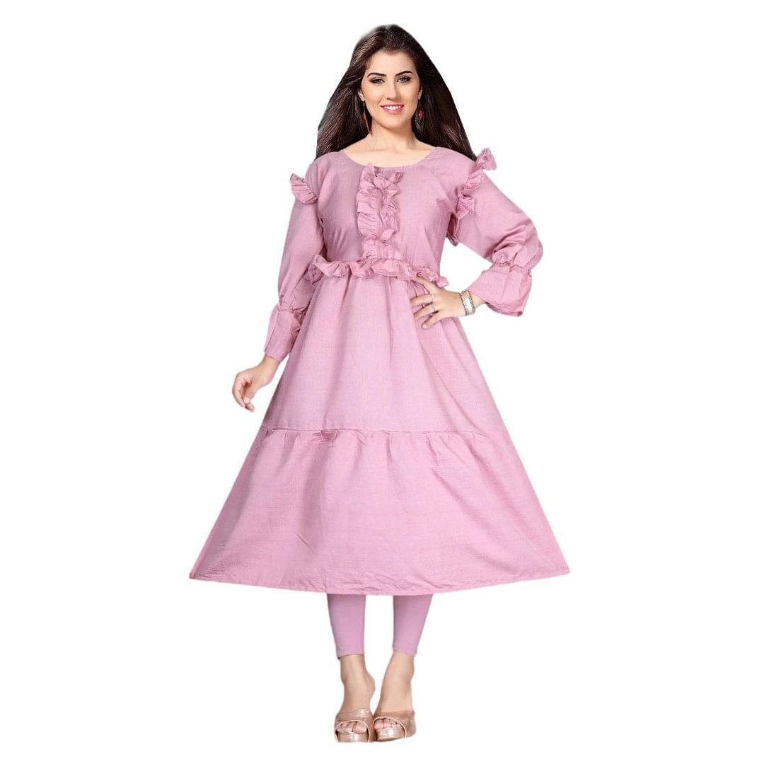 Authenzaa Women Kurti SMCKT105 Peach 