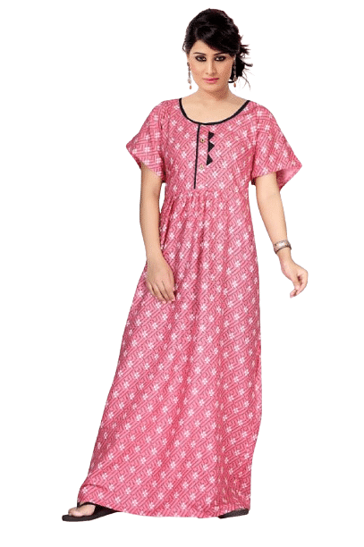 Authenzaa Women Nighty SMWN031 Pink 