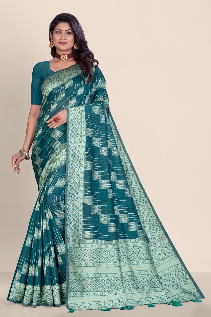 Authenzaa Women Saree YIWS025 Rama 