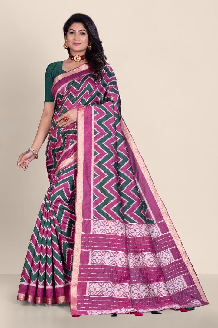 Authenzaa Women Saree YIWS023 Grey 