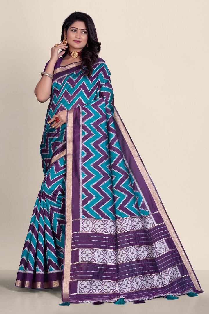 Authenzaa Women Saree YIWS023 Rama 