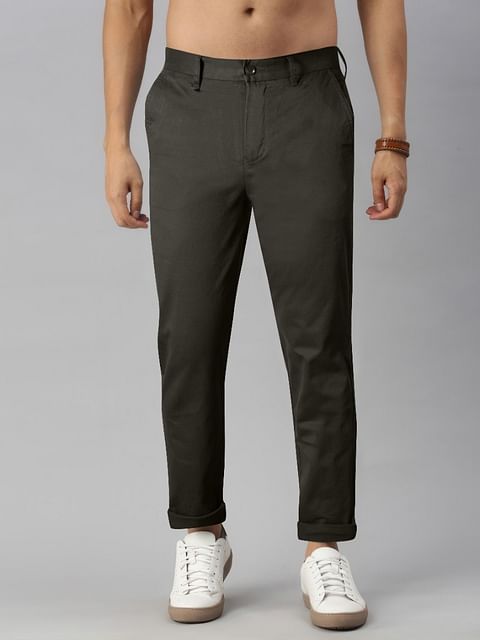 Authenzaa Men Casual Trouser SFCT002 Dark Grey 