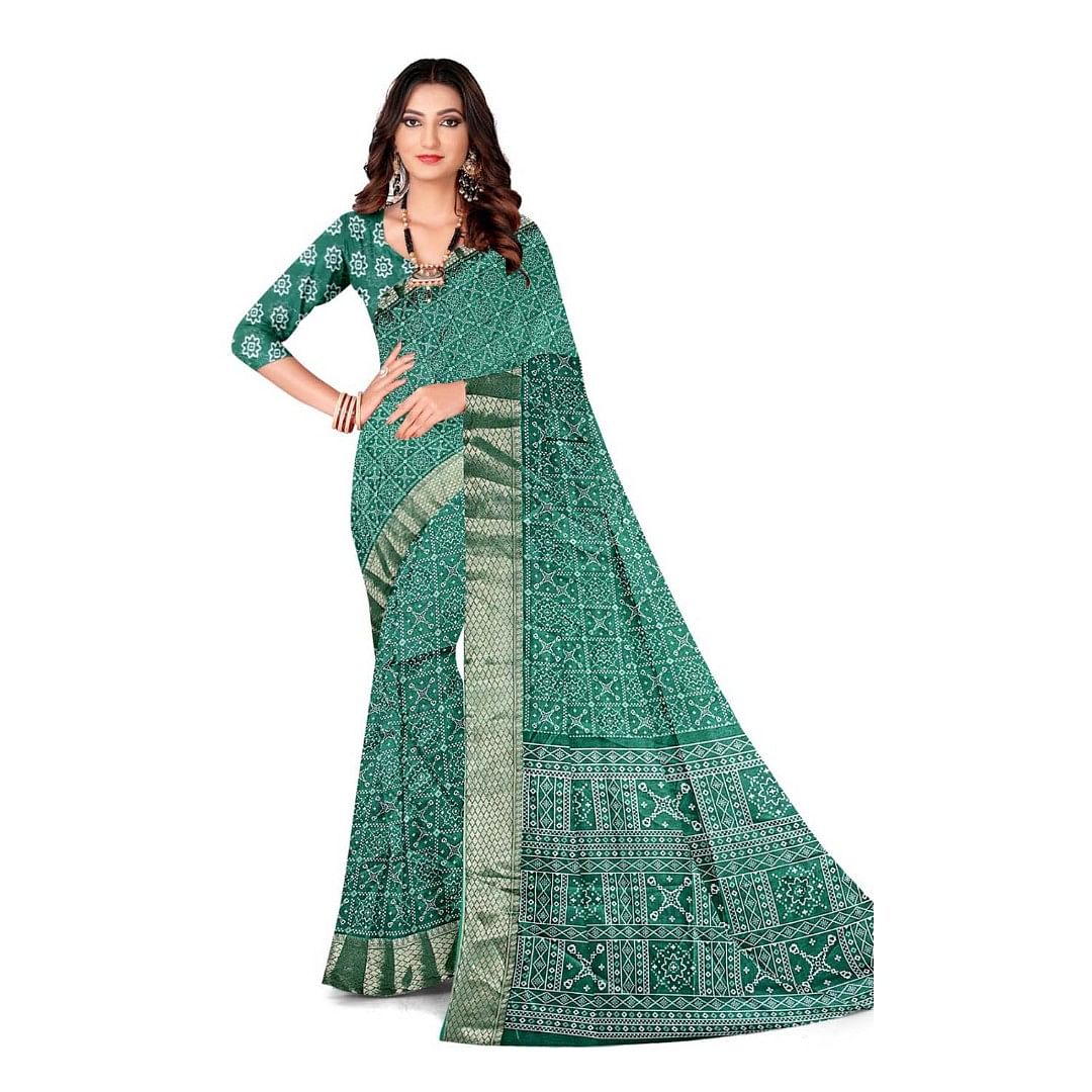 Authenzaa Women Saree ASWS101 Rama 
