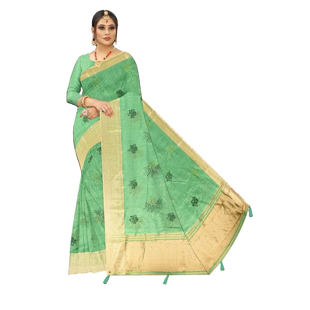 Authenzaa Women Saree ASWS114 Rama 