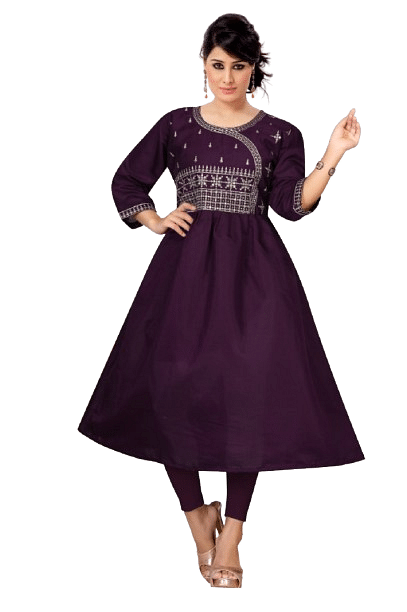 Authenzaa Women Kurti SMCKT112 Purple 