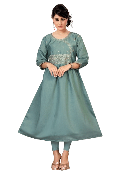 Authenzaa Women Kurti SMCKT113 Light Green 