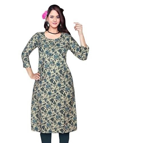 Authenzaa Women Kurti HTKT008 Cream 