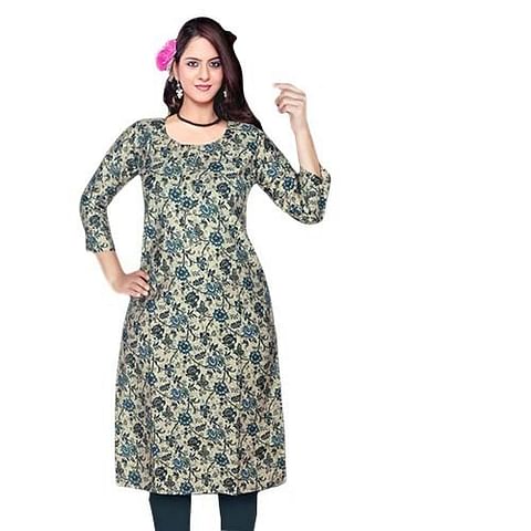 Authenzaa Women Kurti HTKT008 Cream 