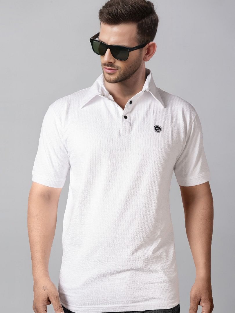 Authenzaa Men Polo T-Shirt GKPT002 White 