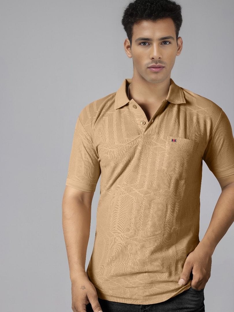 Authenzaa Men Polo T-Shirt GKPT008 Camel 