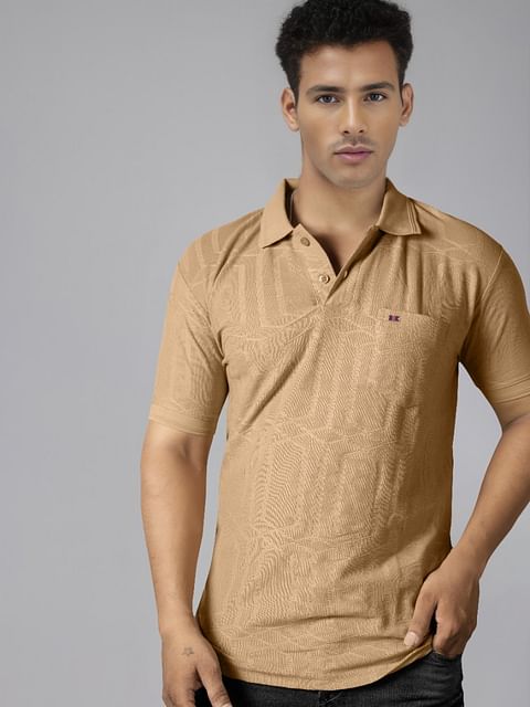 Authenzaa Men Polo T-Shirt GKPT008 Camel 