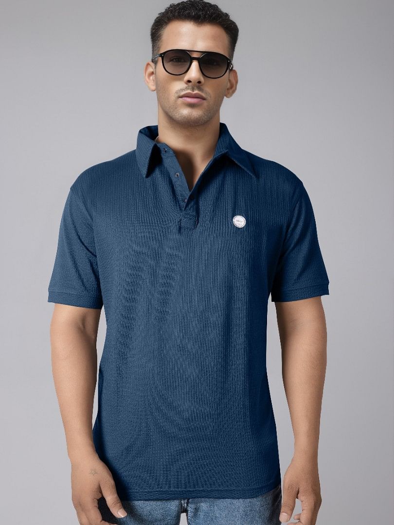 Authenzaa Men Polo T-Shirt GKPT004 Peacock 