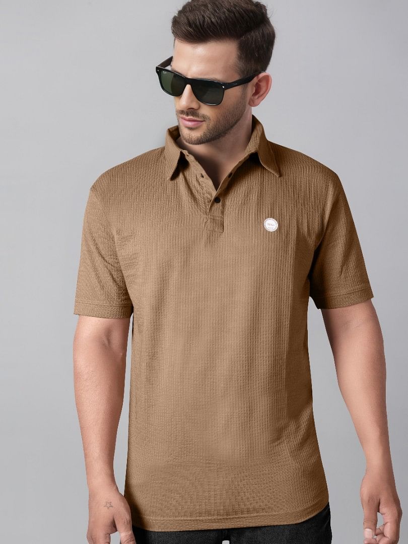 Authenzaa Men Polo T-Shirt GKPT003 Brown 