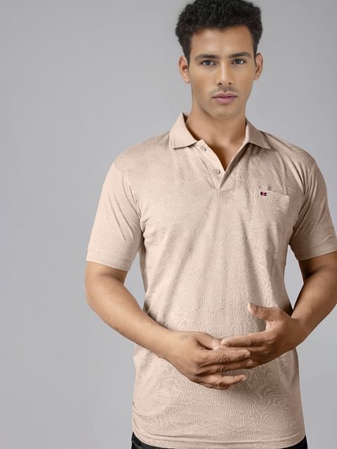 Authenzaa Men Polo T-Shirt GKPT010 Beige 