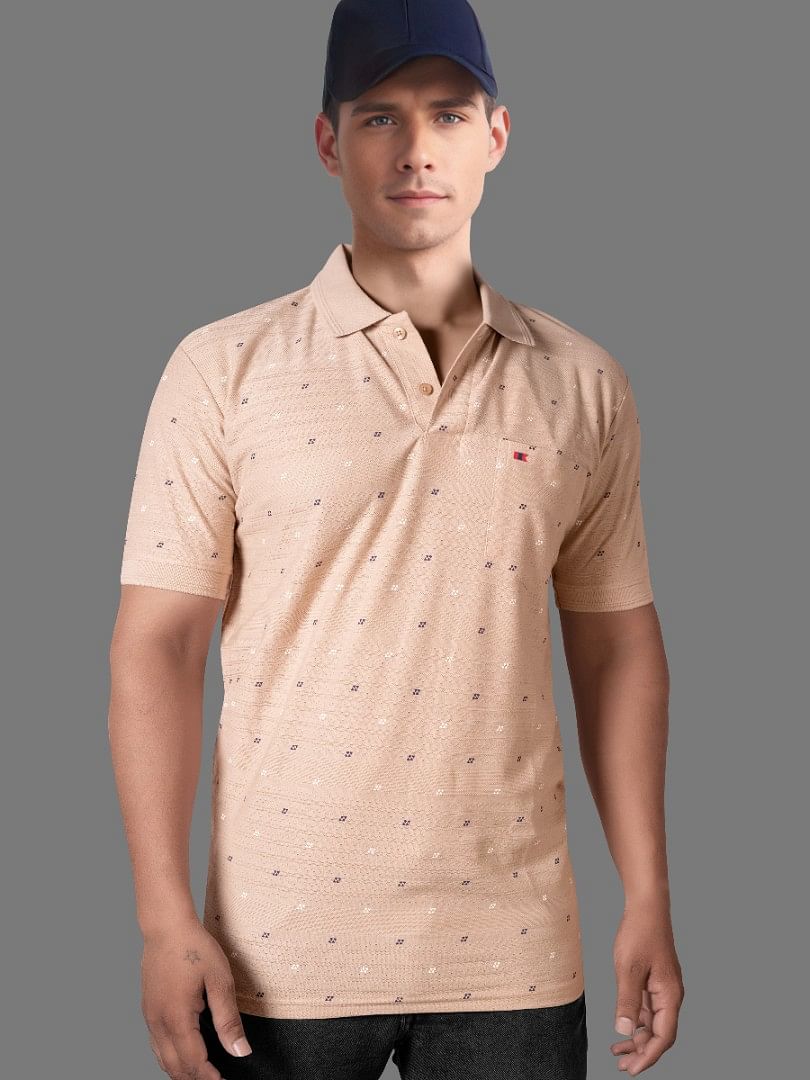 Authenzaa Men Polo T-Shirt GKPT016 Beige 