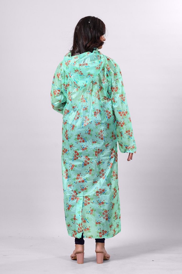 Authenzaa Women Raincoat CS-RC0005 ,Green 