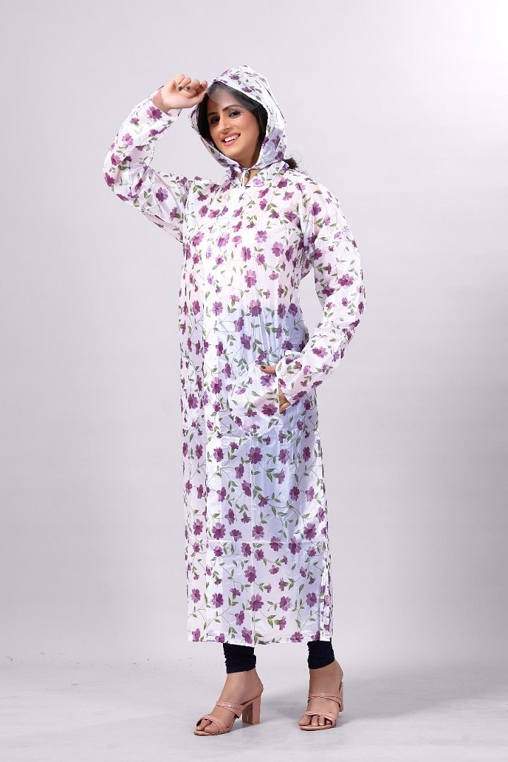 WOMENS-RAIN COAT-CS-RC0005, SILVER