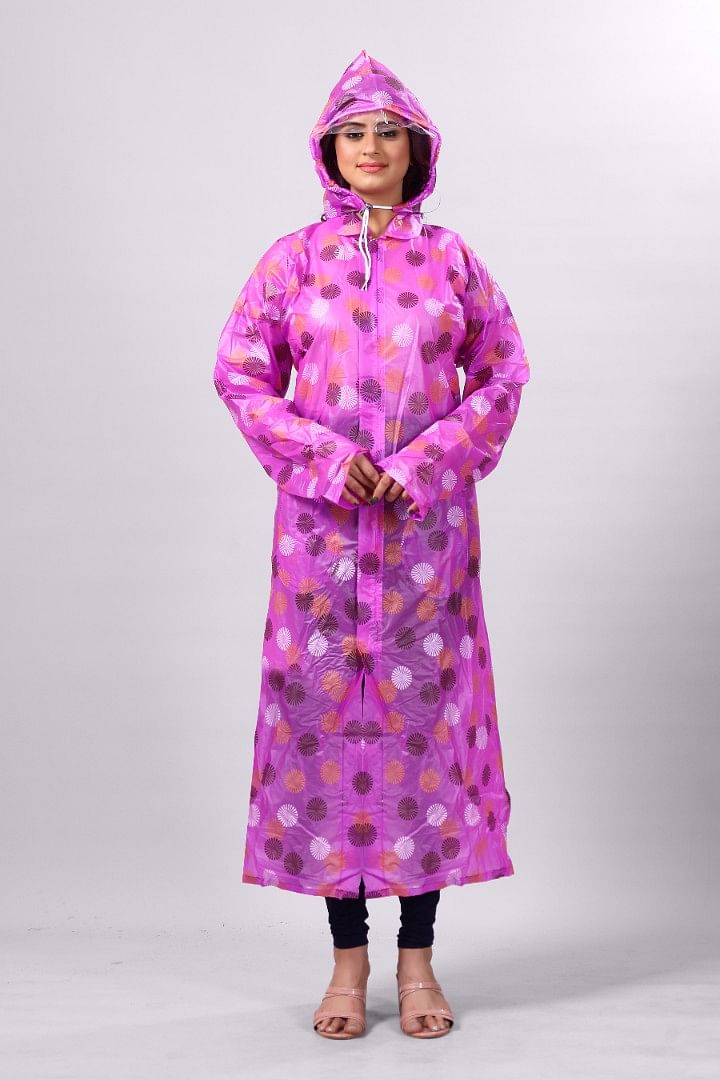 Authenzaa Women Raincoat NAWR001 Pink 