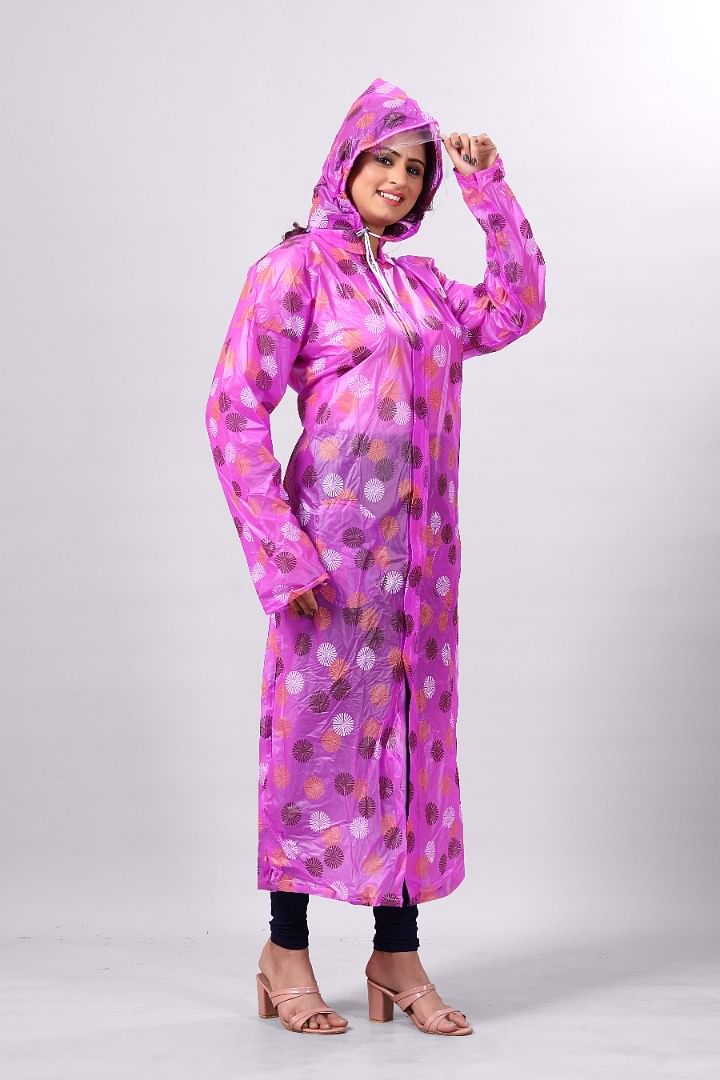 Authenzaa Women Raincoat NAWR001 Pink 
