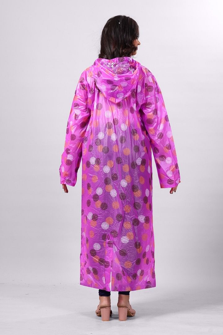 Authenzaa Women Raincoat NAWR001 Pink 