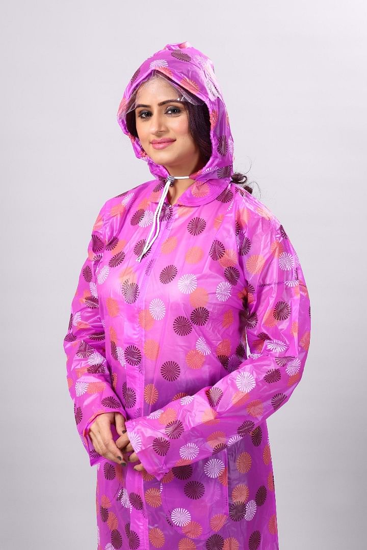 Authenzaa Women Raincoat NAWR001 Pink 