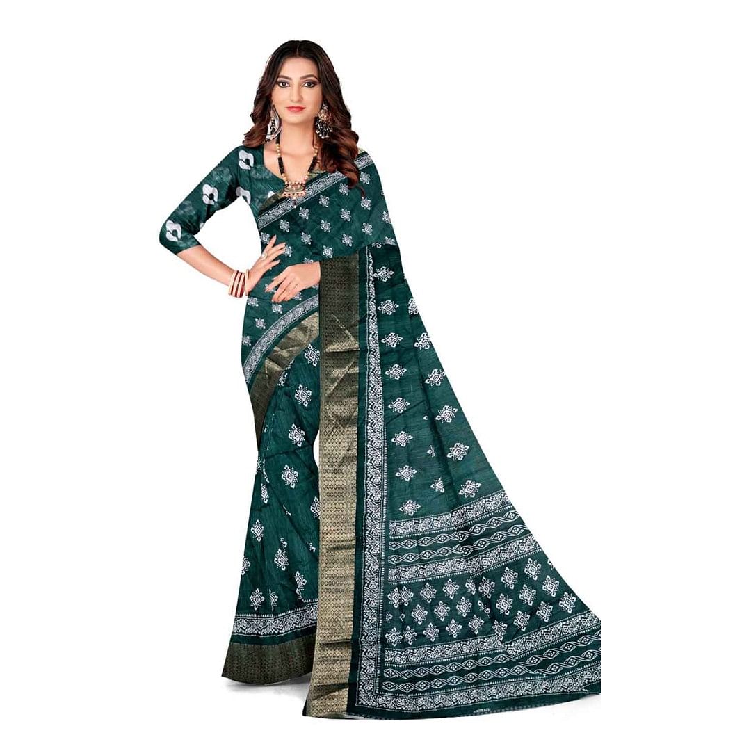 Authenzaa Women Saree ASWS121 Rama 