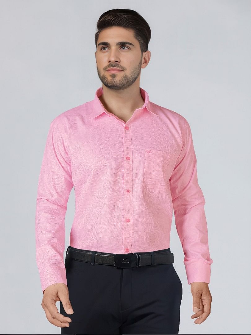 Authenzaa Men Formal Shirt ITFS013 Pink 