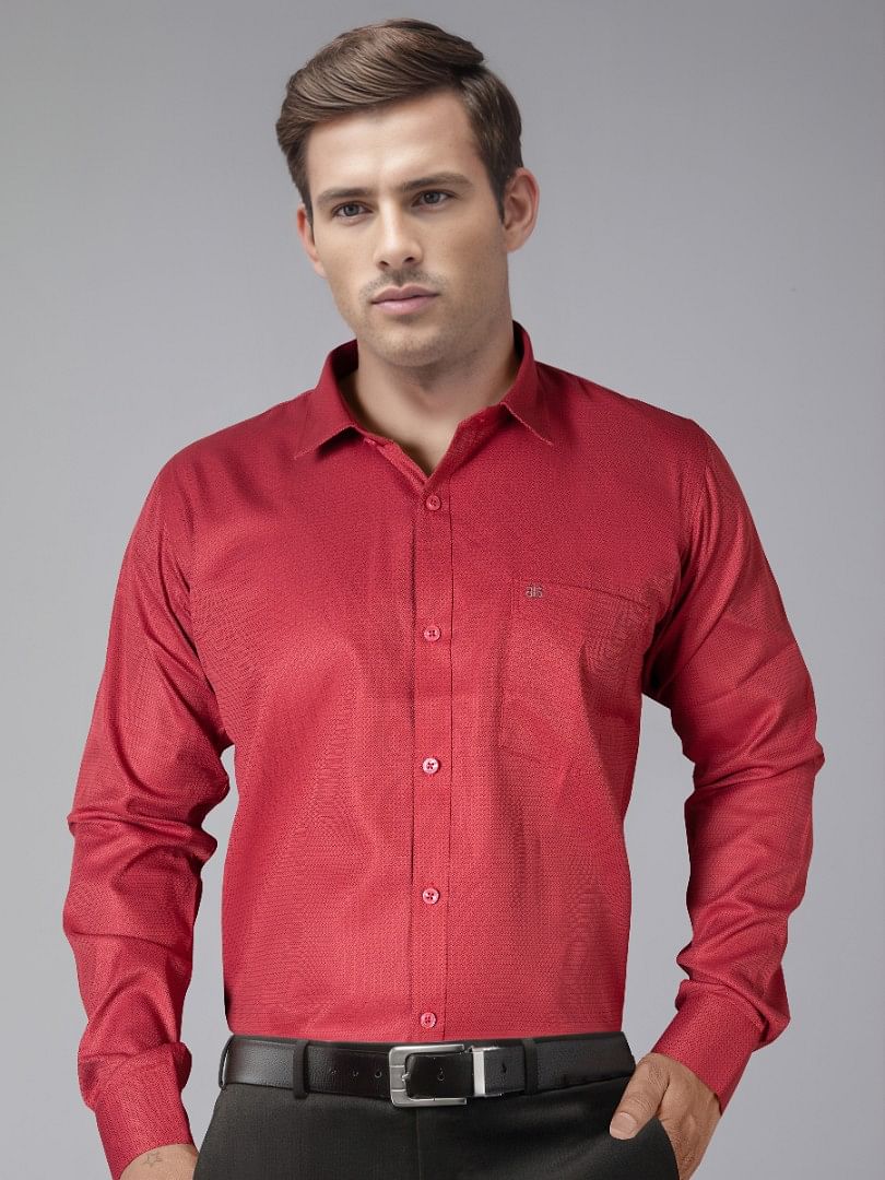 Authenzaa Men Formal Shirt ITFS015 Red 
